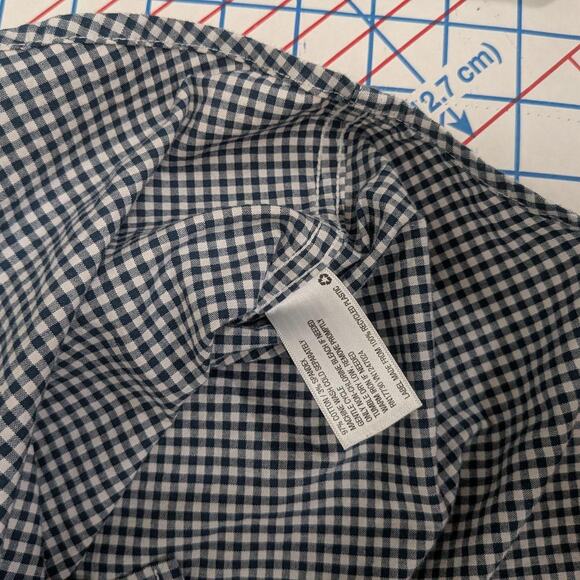 Men's Medium black and white plaid check shirt by Goodfellow - Picture 7 of 8